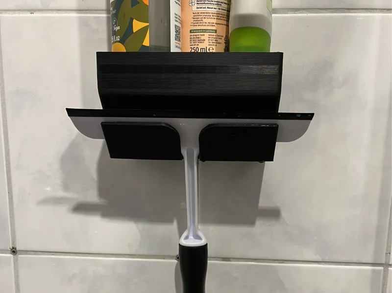 holder for shampoo and shower squeegee
