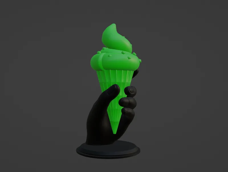 Freedom Black hand 冰淇凌甜筒 Ice cream cones