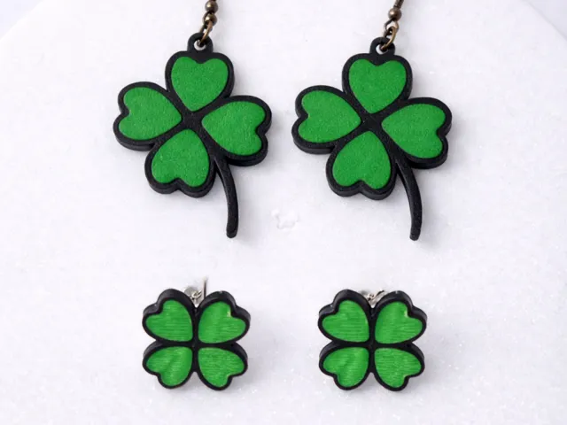 Clover earrings (dangly and pin earrings)