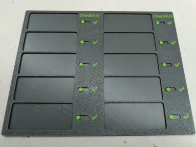 Checklist with sliders - Big version