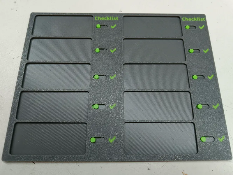 Checklist with sliders - Big version