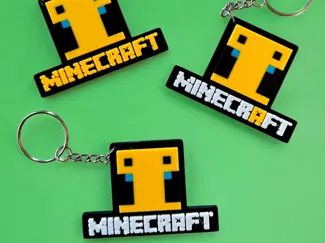 Minecraft Bee Keychain