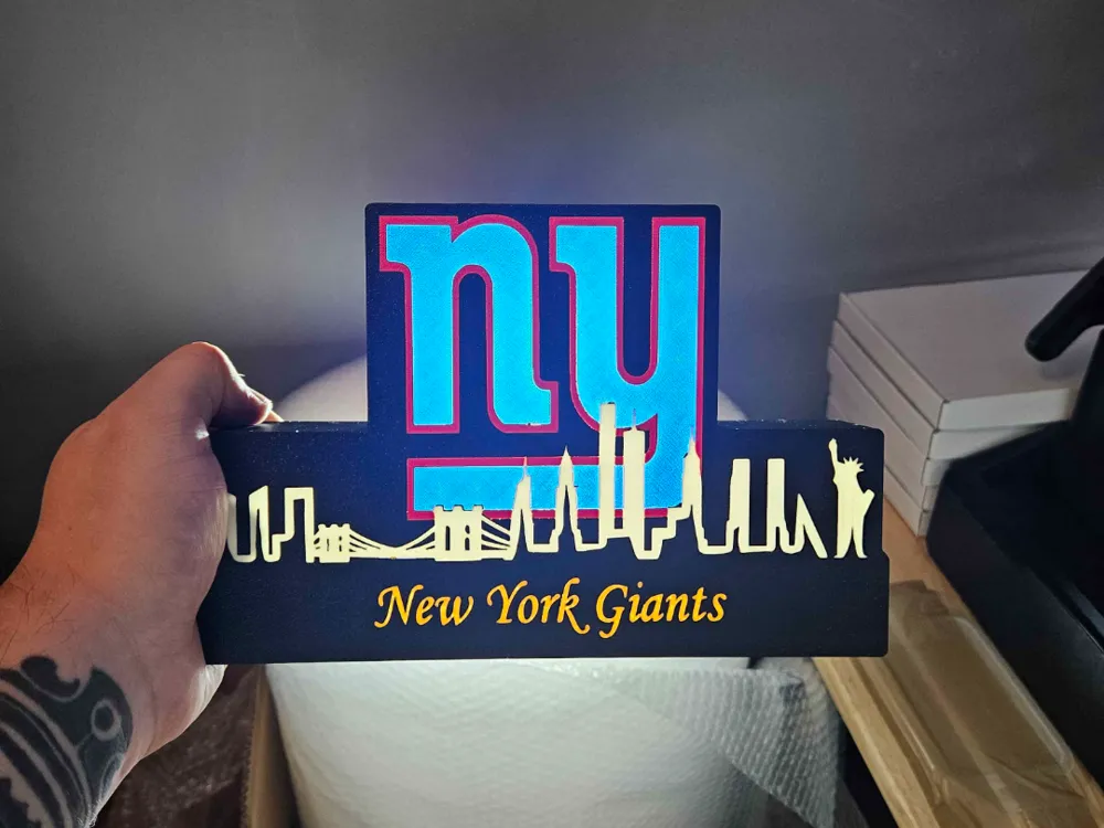 NFL Lightbox New York Giants with skyline! by Jessie_3d_art MakerWorld ...