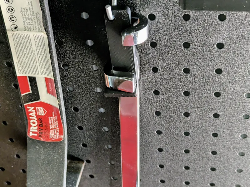Spanner / wrench extension hook / pegboard holder