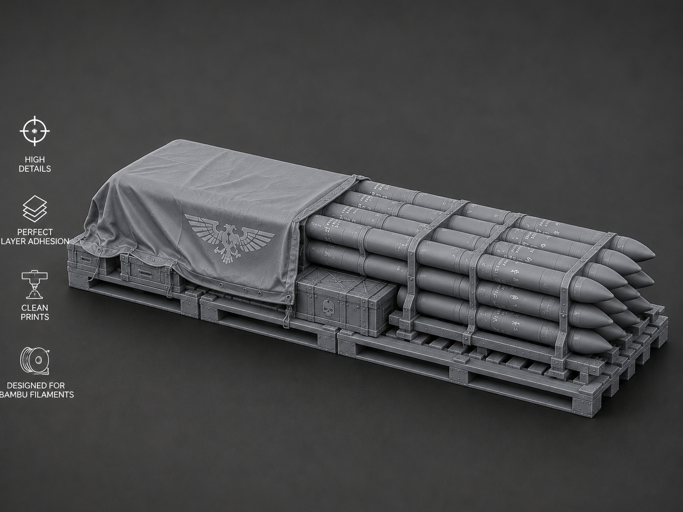 Imperial Rocket Cache – Sci-Fi & Battlefield Cover