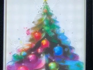 Lithophane Christmas Tree - Vibrant colours
