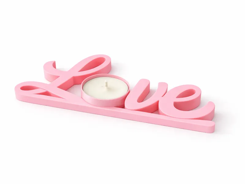 candlestick / świecznik love 