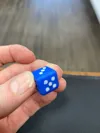 Dice with 1 - 6 pips - 0.2mm layer, 2 walls, 20% infill