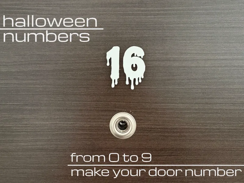Dripping Halloween Door Numbers 