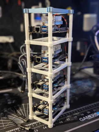 OrangePi5 Stackable Tower Stand with Cooling Fan & Heatsink Compatibility