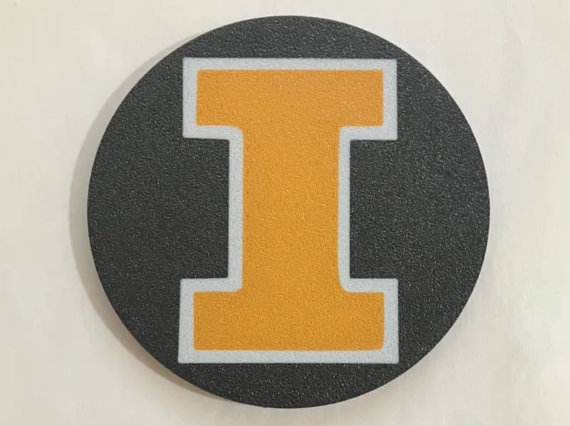 U of I Block I Coaster