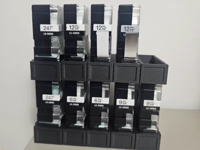 Stackable container for Epson LK tapes