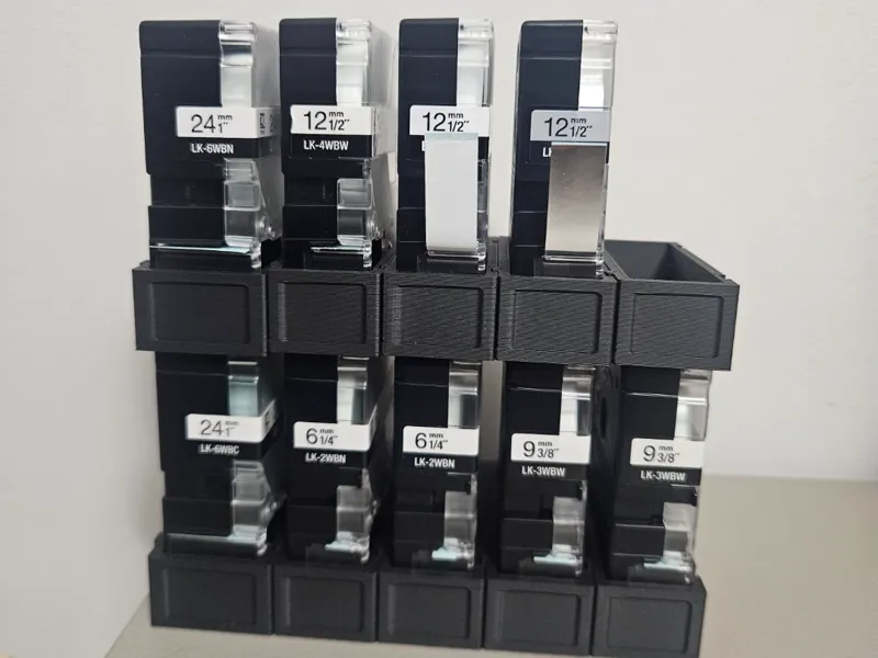 Stackable container for Epson LK tapes