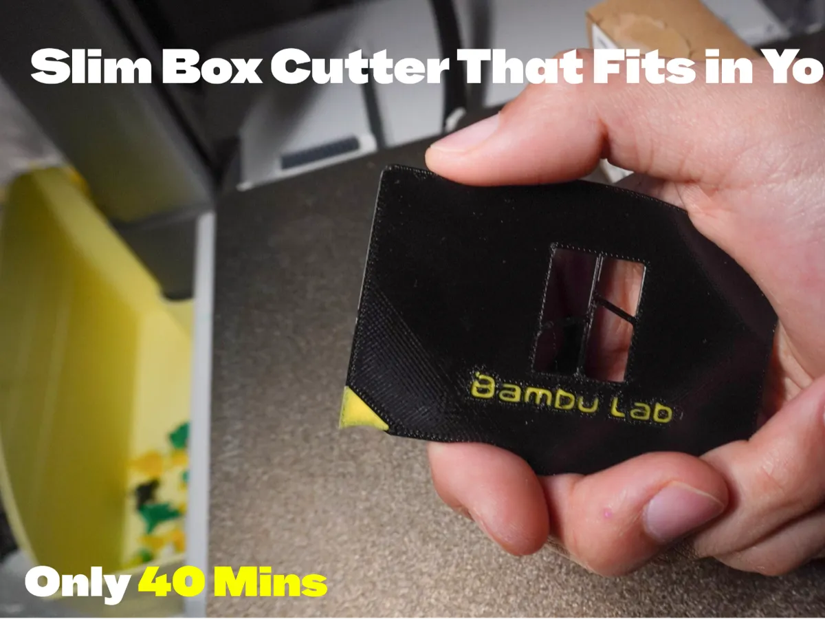 Slim Box Cutter That Fits in Your Wallet (40 Mins) - Free 3D Print ...