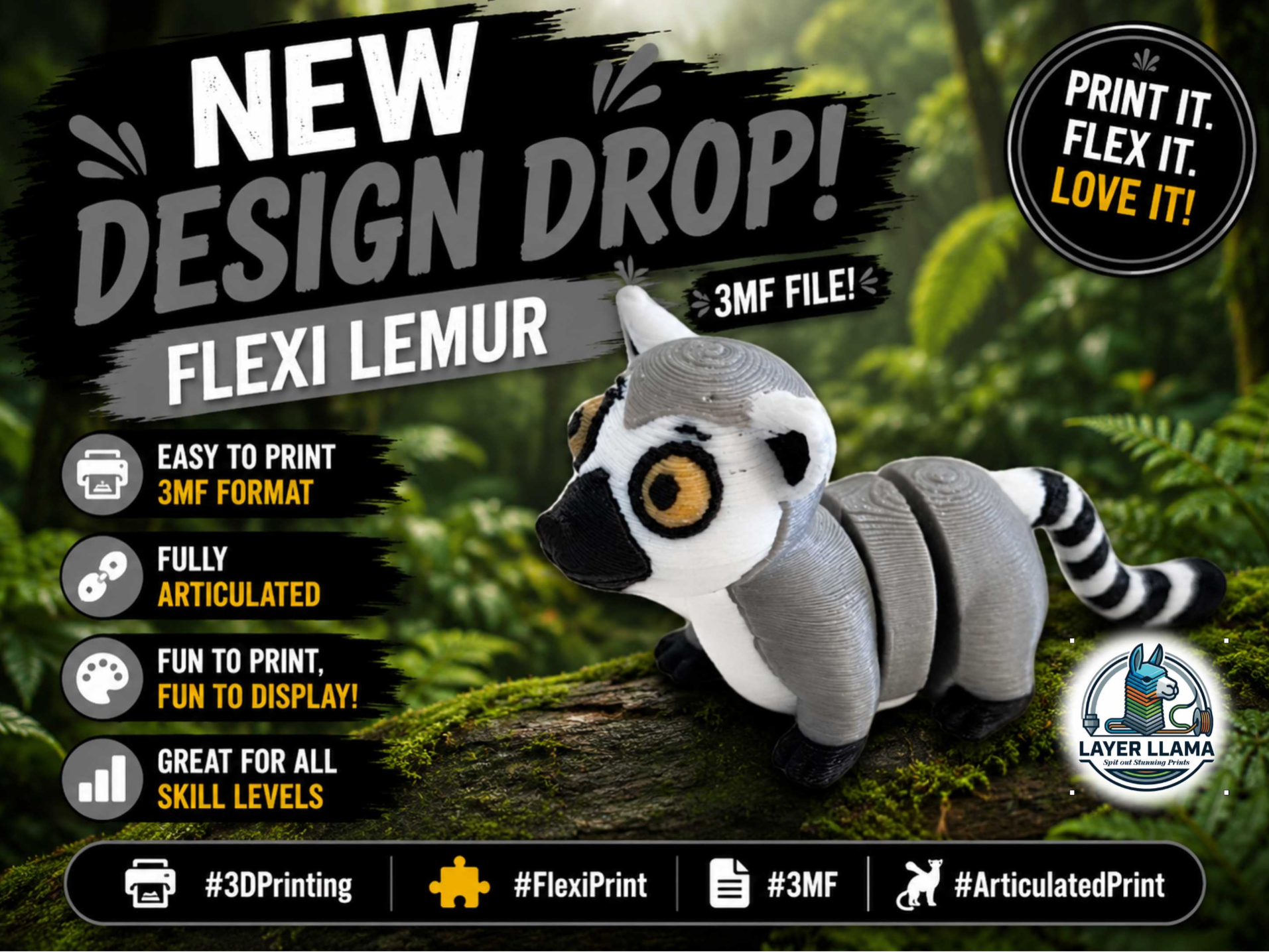 Layer Llama - Flexi Lemur