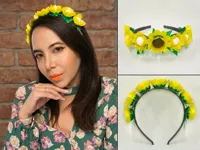 Green, Yellow, Translucent headband