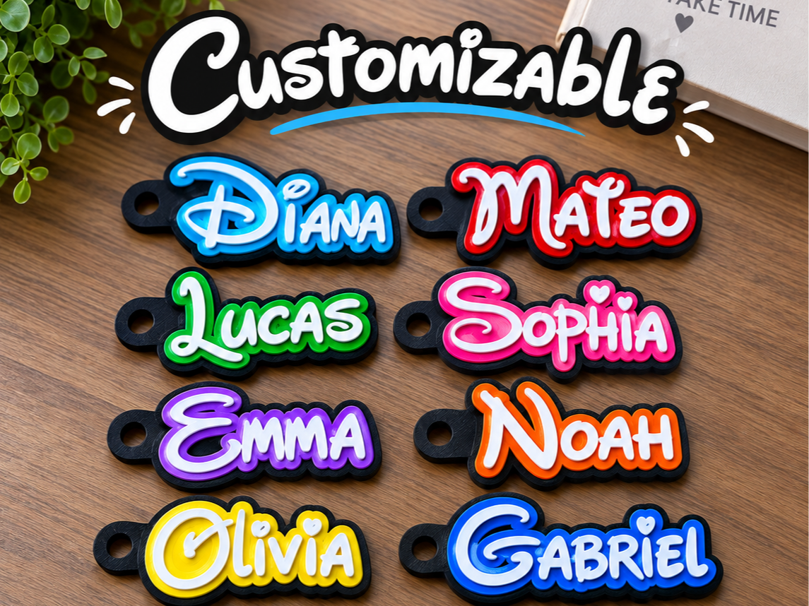 Customizable Name Keychain – Personalized 3D - 1