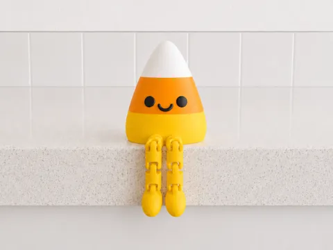 Estante o repisa: Articulated Candy Corn Flexi Leggy Toy — referencia de MakerWorld