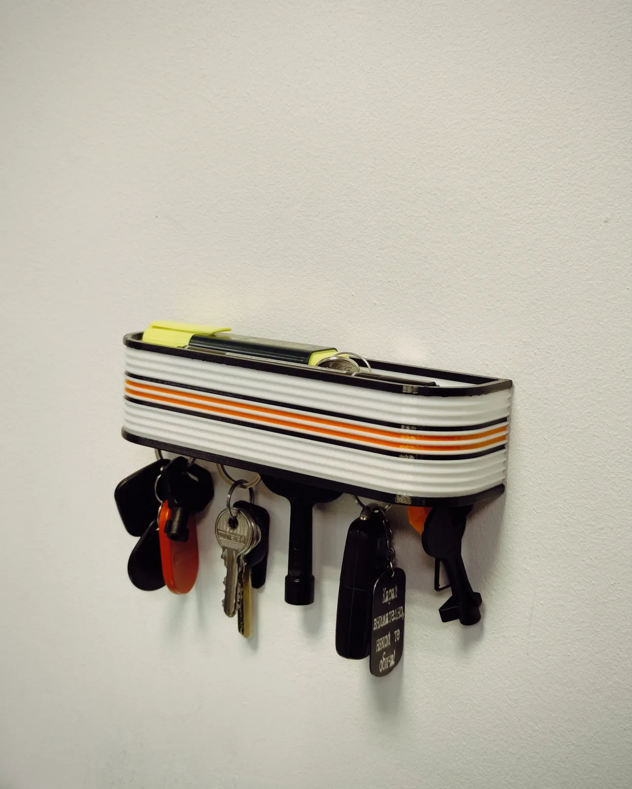 Modern Wall Mounted Key Holder & Tray view 3