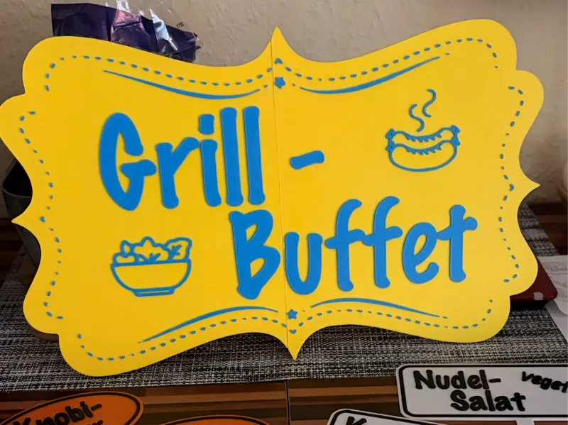 Grill-Buffet Schild