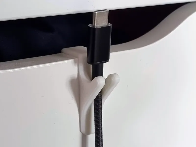 Ikea Alex Drawer Cable Hook (also fits Micke)