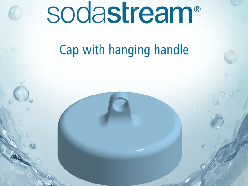 Sodastream cap with hanging handle