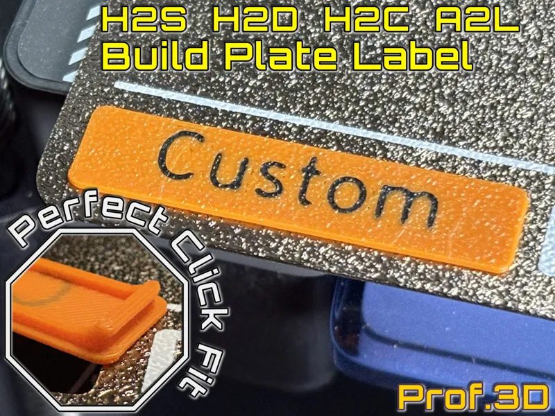 Bambu Lab Build Plate Label⧸ H2S H2D H2C A2L