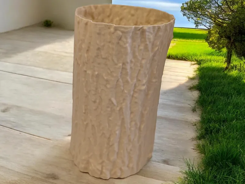 Tree trunk vase / container 