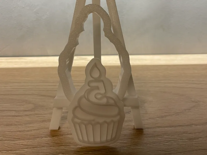 Birthday cupcake- number 5 - cookie cutter+stamp