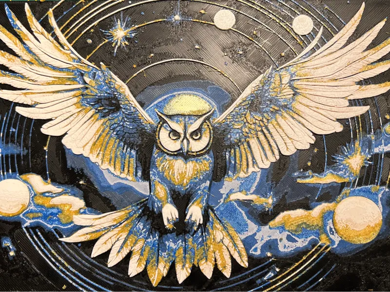 Hueforge Cosmic Owl