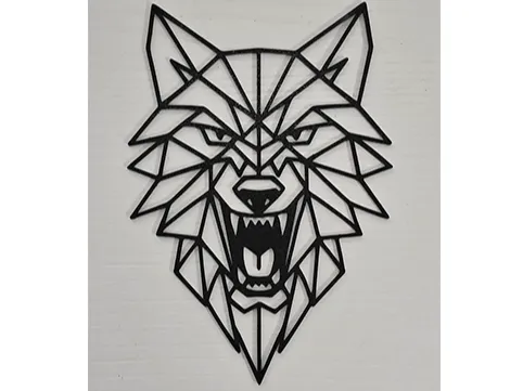 Wolf silhouette for wall art decoration.
