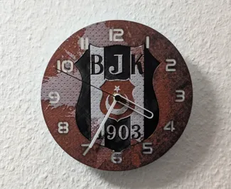 wall / desk clock Besiktas Istanbul Logo