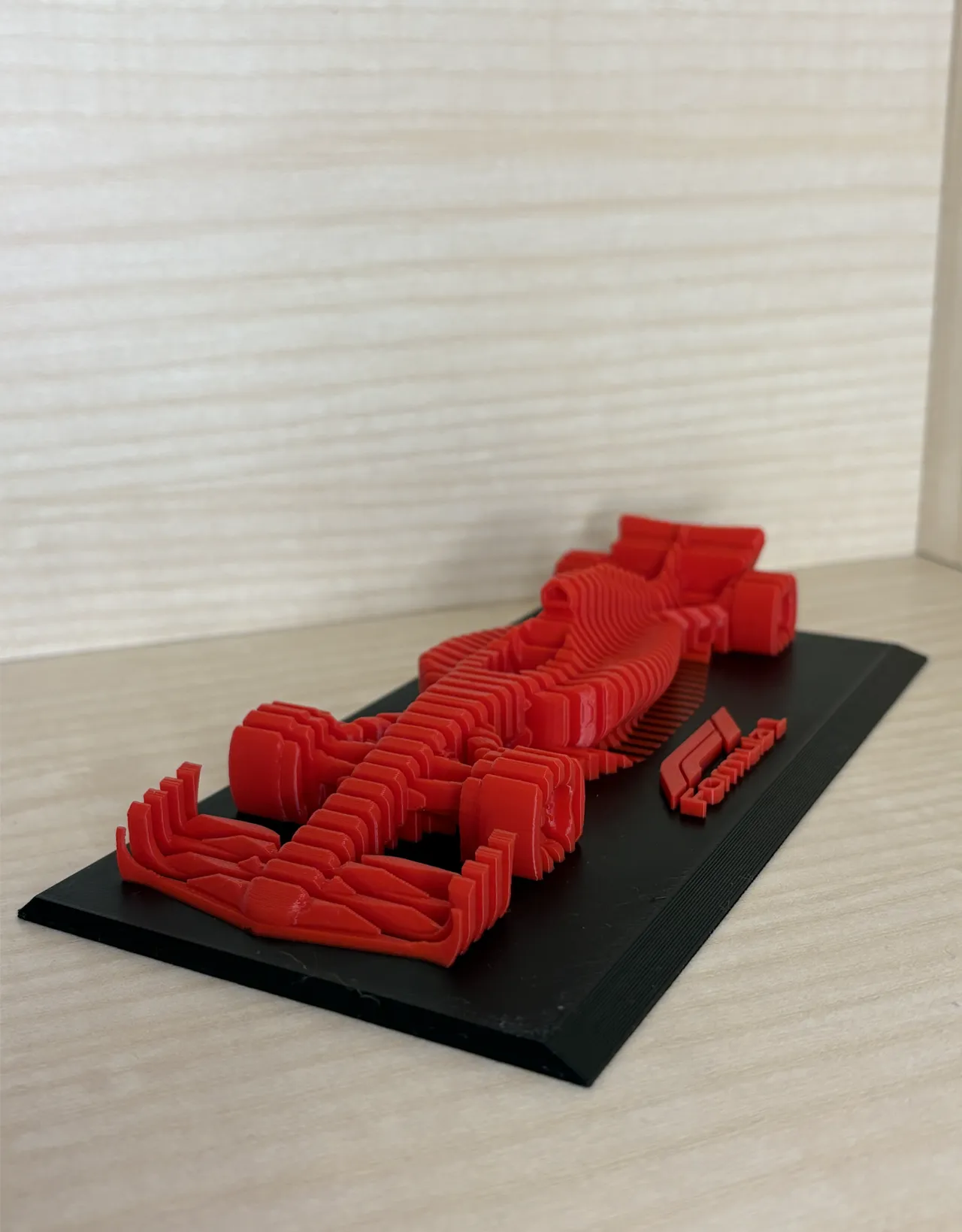 F1 layered sculpture view 3