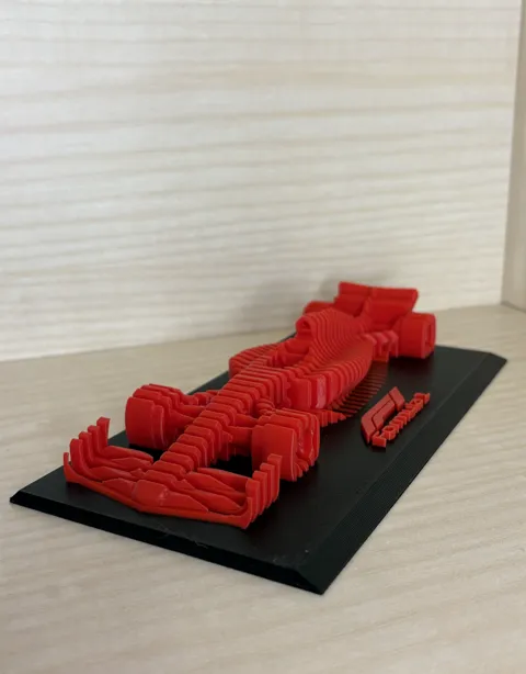F1 layered sculpture view 3