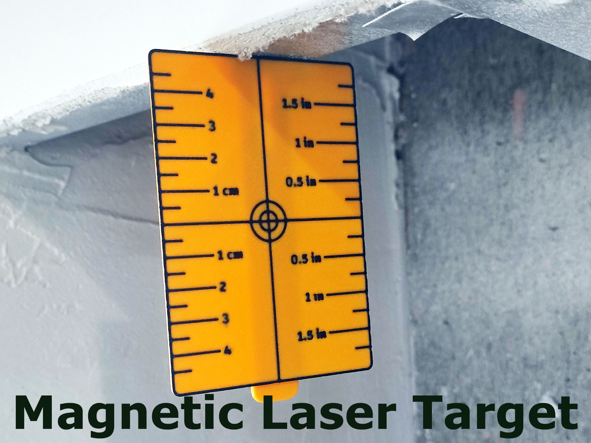 Magnetic Laser Target Plate for Drywall Leveling