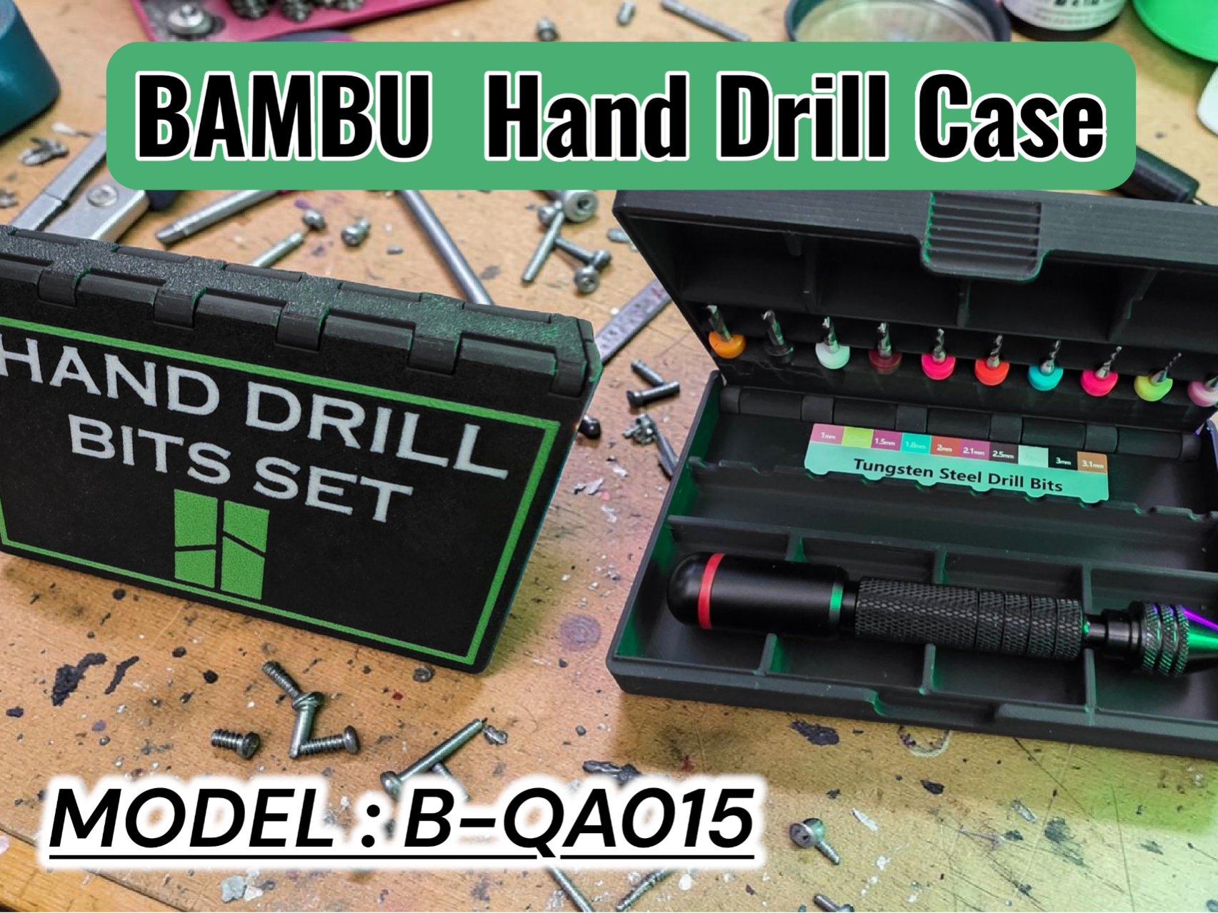 Bambu Lab Hand Drill Bits Set Case