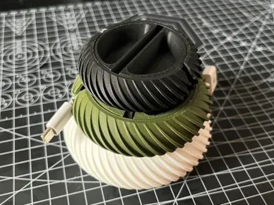 Rotating cable winder, print-in-place no supports!