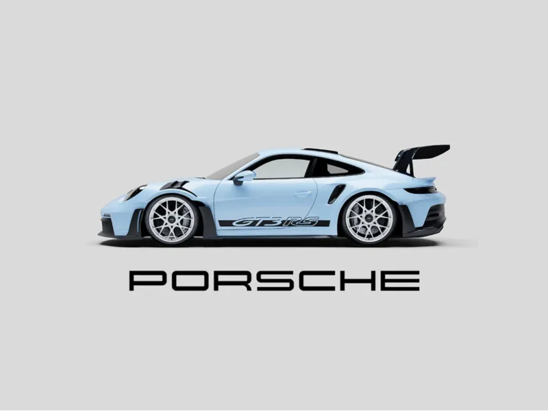 Porsche GT3RS Hueforge-Only 3 colors, 200x110x2,24