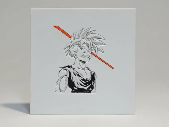 Gohan super sayan - quadretto 3D stampabile 