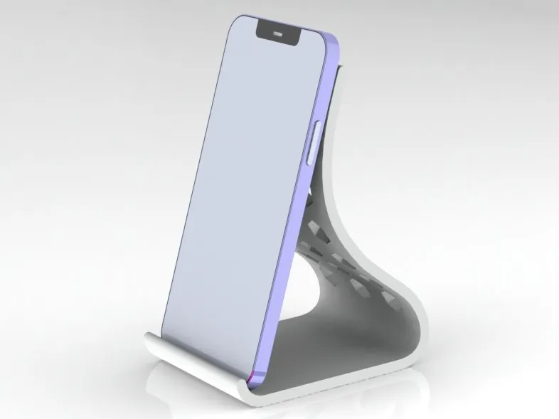 Curved phone stand