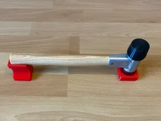Gridfinity soft mallet holder 1x7