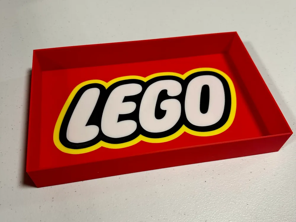 Brick Sorting Tray & Sign 8”x 5” by Code Red Collections - MakerWorld