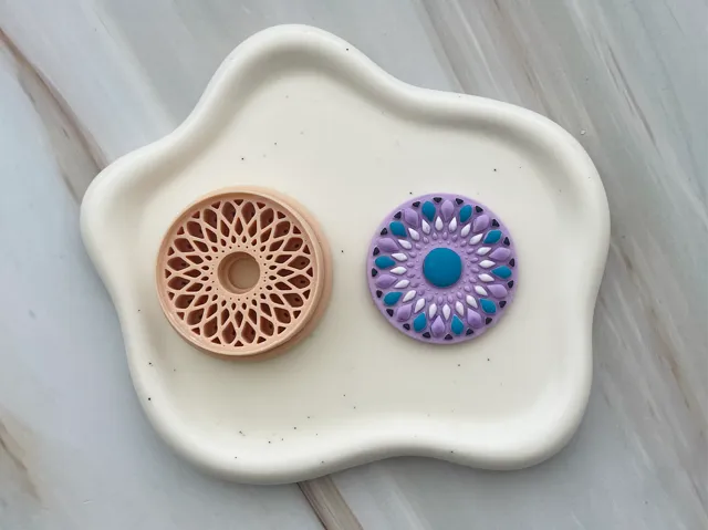 Mandala Polymer Clay Earrings Cutter