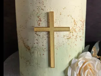Cake Topper Kreuz Taufe