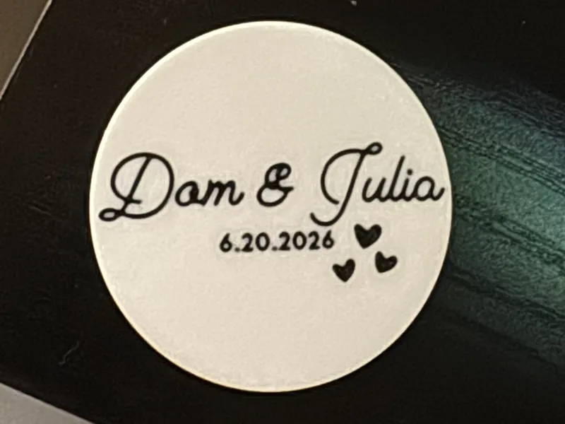 Dom and Julia wedding Coaster