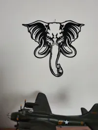 Tête d'éléphant décorative murale — photo 1