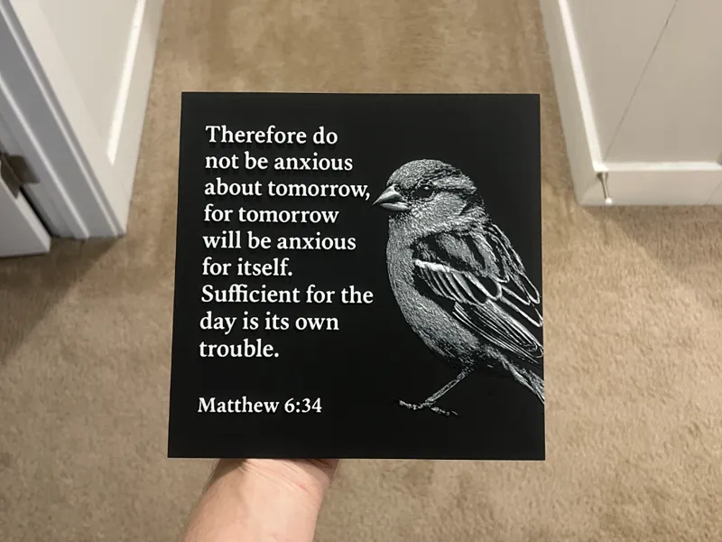 Matthew 6:34 Bible Verse Hueforge