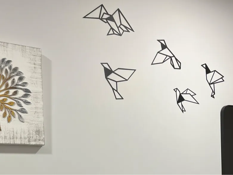 Origami Wall Birds – Set Decorativo de 5 Pájaros