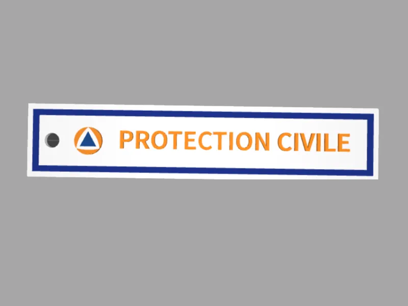 Porte-clés Protection Civile –Remove Before Flight