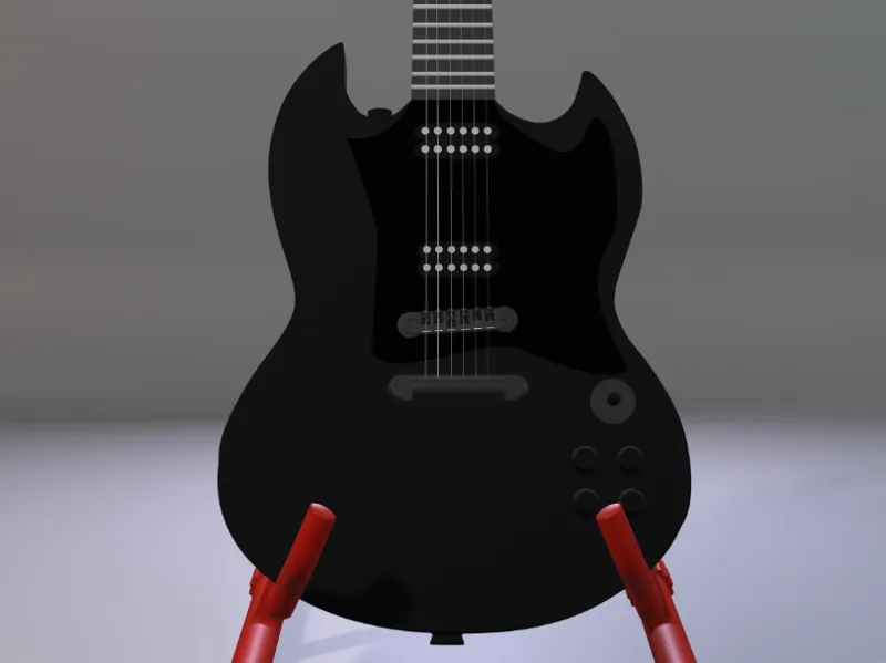Guitar SG with Stand